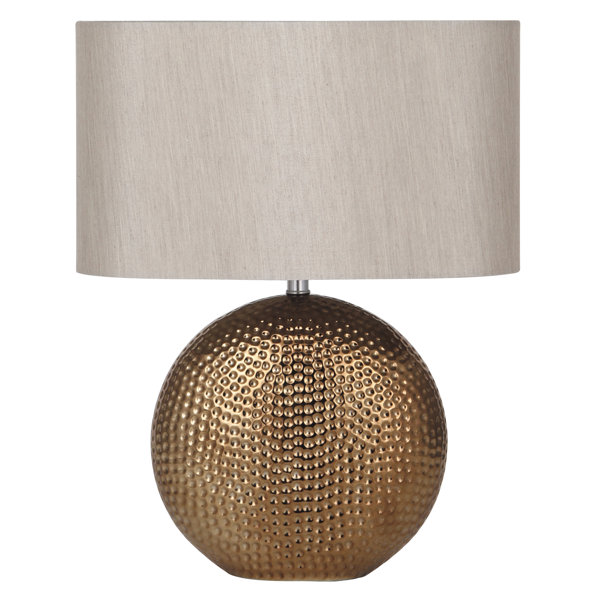 bronze hammered table lamp